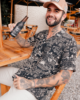 Camisa Hombre Go Rigo Go! X Bohio negro (Chalis)